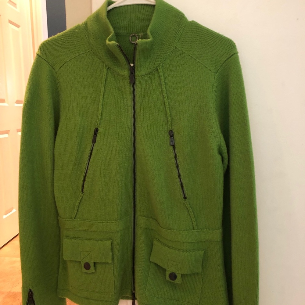 “One Girl Who” beautiful long sleeve zip sweater!